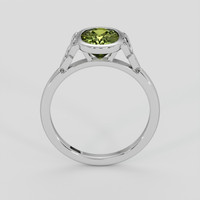 1.90 Ct. Yellowish Green Sapphire Ring, Platinum 950 3