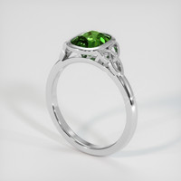 2.19 Ct. Bluish Green Sapphire Ring, Platinum 950 2