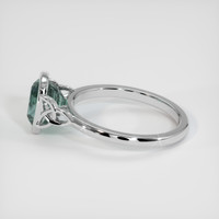 2.29 Ct. Bluish Green Sapphire Ring, Platinum 950 4
