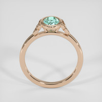 0.81 Ct. Bluish Green Paraiba Tourmaline Ring, 14K Rose Gold 3