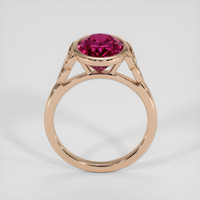 3.26 Ct. Pinkish Red Rubellite Tourmaline Ring, 14K Rose Gold 3