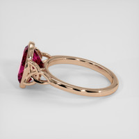 3.26 Ct. Pinkish Red Rubellite Tourmaline Ring, 14K Rose Gold 4