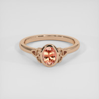 0.87 Ct. Padparadscha Sapphire Ring, 14K Rose Gold 1