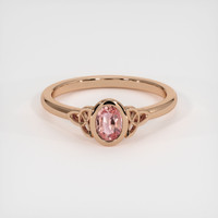 0.48 Ct. Sapphire Ring, 14K Rose Gold 1