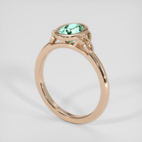 0.81 Ct. Bluish Green Paraiba Tourmaline Ring, 18K Rose Gold 2