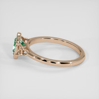 0.81 Ct. Bluish Green Paraiba Tourmaline Ring, 18K Rose Gold 4