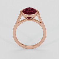3.26 Ct. Pinkish Red Rubellite Tourmaline Ring, 18K Rose Gold 3