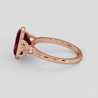 3.26 Ct. Pinkish Red Rubellite Tourmaline Ring, 18K Rose Gold 4