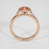0.87 Ct. Padparadscha Sapphire Ring, 18K Rose Gold 3