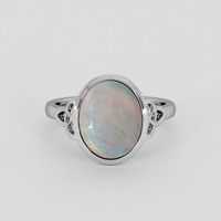 1.76 Ct. Multi Color Crystal Opal (Jelly Opal) Ring, Silver 1