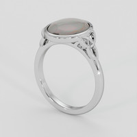 1.76 Ct. Multi Color Crystal Opal (Jelly Opal) Ring, Silver 2