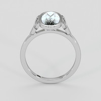 1.78 Ct. Blue Aquamarine Ring, Silver 3