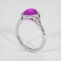 3.04 Ct. Pink Sapphire Ring, Silver 2
