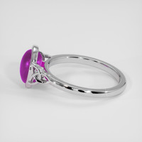 3.04 Ct. Pink Sapphire Ring, Silver 4