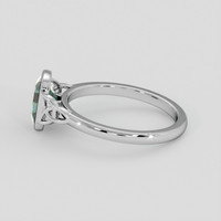 1.10 Ct. Bluish Green Sapphire Ring, Silver 4