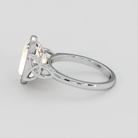 4.01 Ct. Peach Morganite Ring, 10K White Gold 4