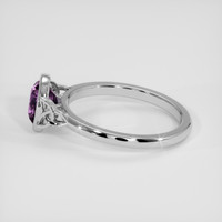 1.31 Ct. Purple Garnet Ring, 14K White Gold 4