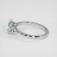 0.81 Ct. Bluish Green Paraiba Tourmaline Ring, 14K White Gold 4
