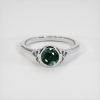 1.13 Ct. Green Sapphire Ring, 14K White Gold 1