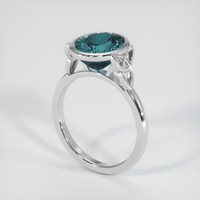 4.07 Ct. Sapphire Ring, 14K White Gold 2