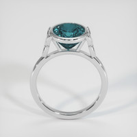 4.07 Ct. Greenish Blue Sapphire Ring, 14K White Gold 3