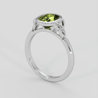 1.90 Ct. Yellowish Green Sapphire Ring, 14K White Gold 2