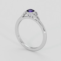 0.69 Ct. Bluish Purple Sapphire Ring, 14K White Gold 2
