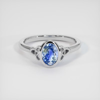 1.06 Ct. Bi Color Sapphire Ring, 14K White Gold 1