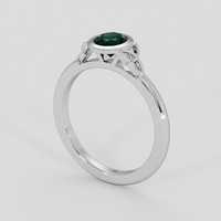 0.65 Ct. Bluish Green Sapphire Ring, 14K White Gold 2