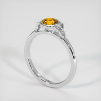 0.88 Ct. Bi Color Sapphire Ring, 18K White Gold 2