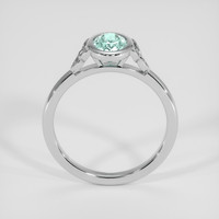0.81 Ct. Bluish Green Paraiba Tourmaline Ring, 18K White Gold 3