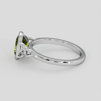 1.90 Ct. Yellowish Green Sapphire Ring, 18K White Gold 4