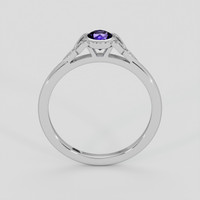 0.69 Ct. Bluish Purple Sapphire Ring, 18K White Gold 3