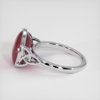 15.61 Ct. Reddish Pink Sapphire Ring, 18K White Gold 4