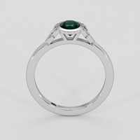 0.65 Ct. Bluish Green Sapphire Ring, 18K White Gold 3