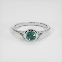 0.75 Ct. Sapphire Ring, 18K White Gold 1