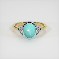 1.30 Ct. Gemstone Ring, 14K White & Yellow 1