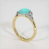 1.30 Ct. Gemstone Ring, 14K White & Yellow 2