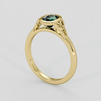1.03 Ct. Bluish Green Sapphire Ring, 10K Yellow Gold 2