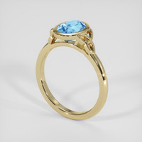 1.52 Ct. Sky Blue Topaz Ring, 14K Yellow Gold 2