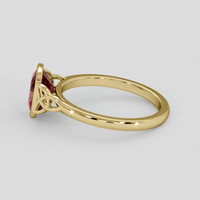2.14 Ct. Purplish Red Rubellite Tourmaline Ring, 14K Yellow Gold 4