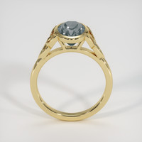 3.35 Ct. Greyish Blue Sapphire Ring, 14K Yellow Gold 3