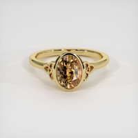 2.50 Ct. Brown Sapphire Ring, 14K Yellow Gold 1