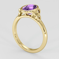 2.03 Ct. Pinkish Purple Sapphire Ring, 14K Yellow Gold 2