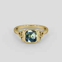 3.02 Ct. Bi Color / Parti Sapphire Ring, 14K Yellow Gold 1
