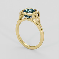 3.02 Ct. Bi Color / Parti Sapphire Ring, 14K Yellow Gold 2