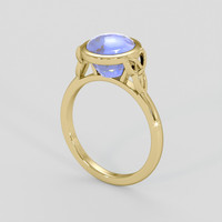 4.05 Ct. Blue Sapphire Ring, 14K Yellow Gold 2