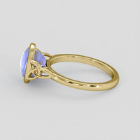4.05 Ct. Blue Sapphire Ring, 14K Yellow Gold 4