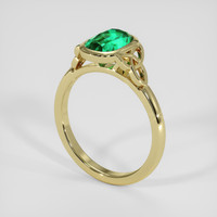 1.46 Ct. Emerald Ring, 18K Yellow Gold 2