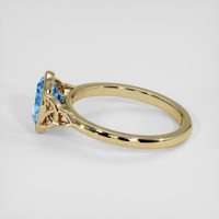 1.52 Ct. Sky Blue Topaz Ring, 18K Yellow Gold 4